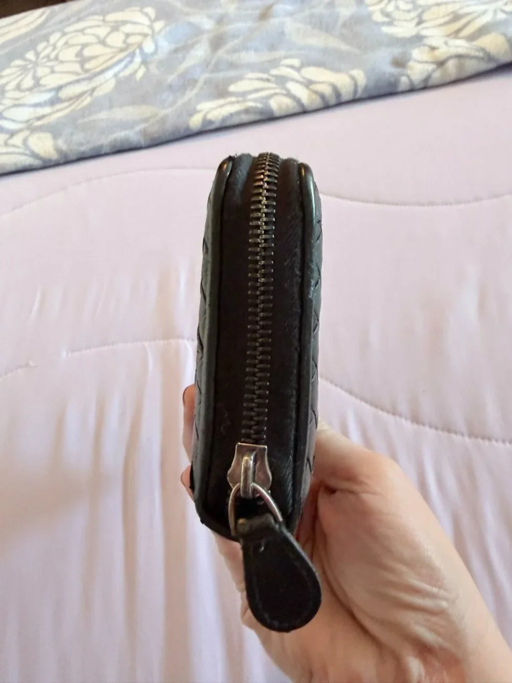 Bottega Veneta Intrecciato Woven Zip-Around Long Wallet